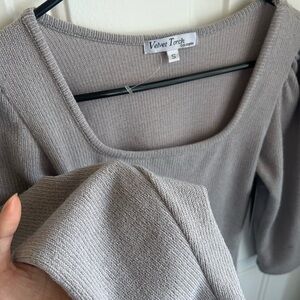 Velvet Torch Light Gray Women's Sweater Dress